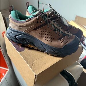 Hoka Brown and Green Athletic Shoes